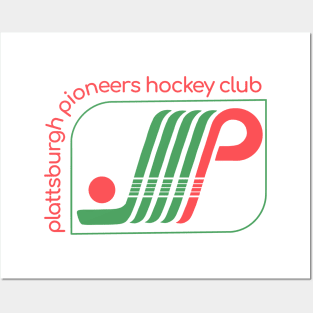 Defunct Plattsburgh Pioneers Hockey Club 1984 Posters and Art